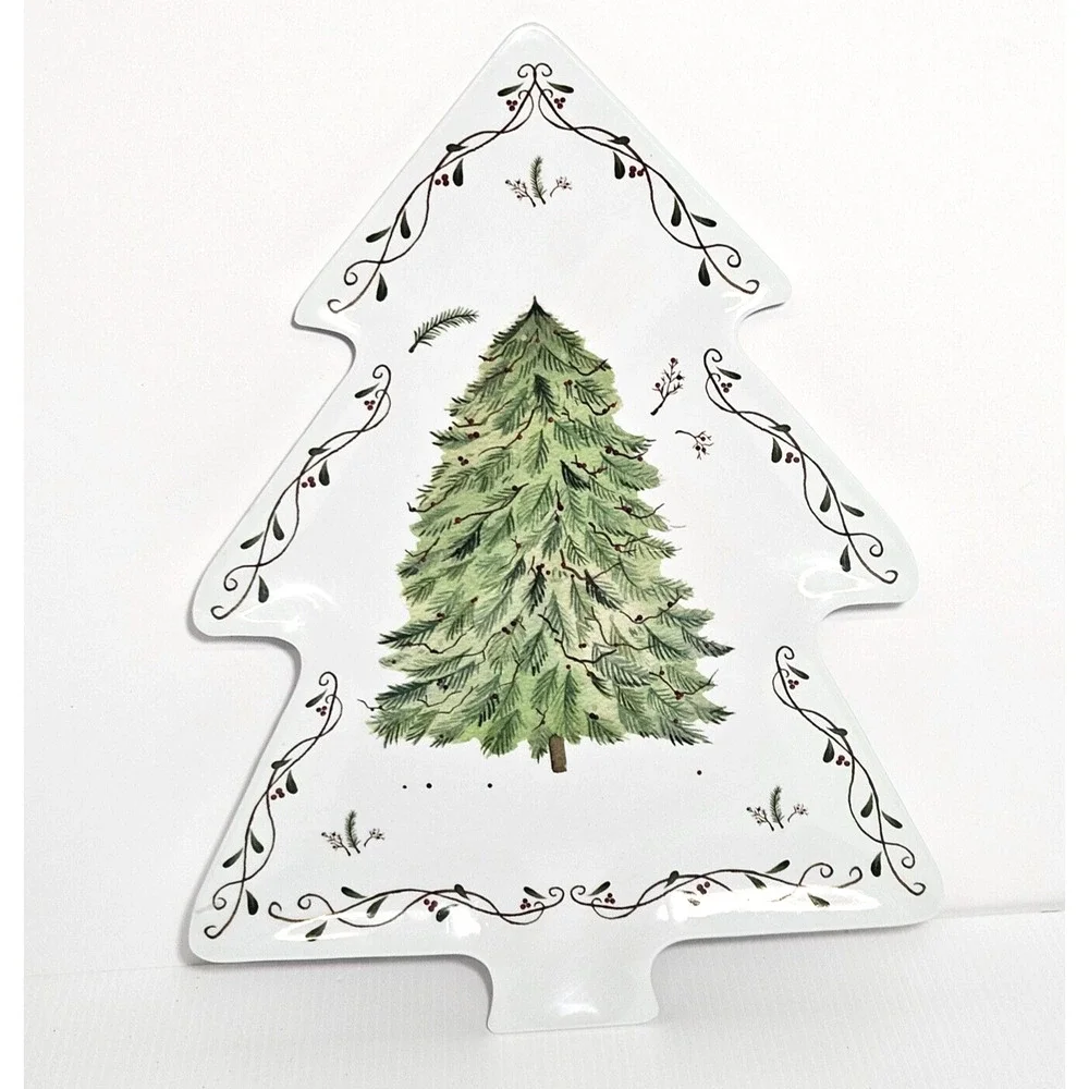 Christmas‎ Tree Serving Dish Plastic Dishwasher Safe 17 Inches Tall